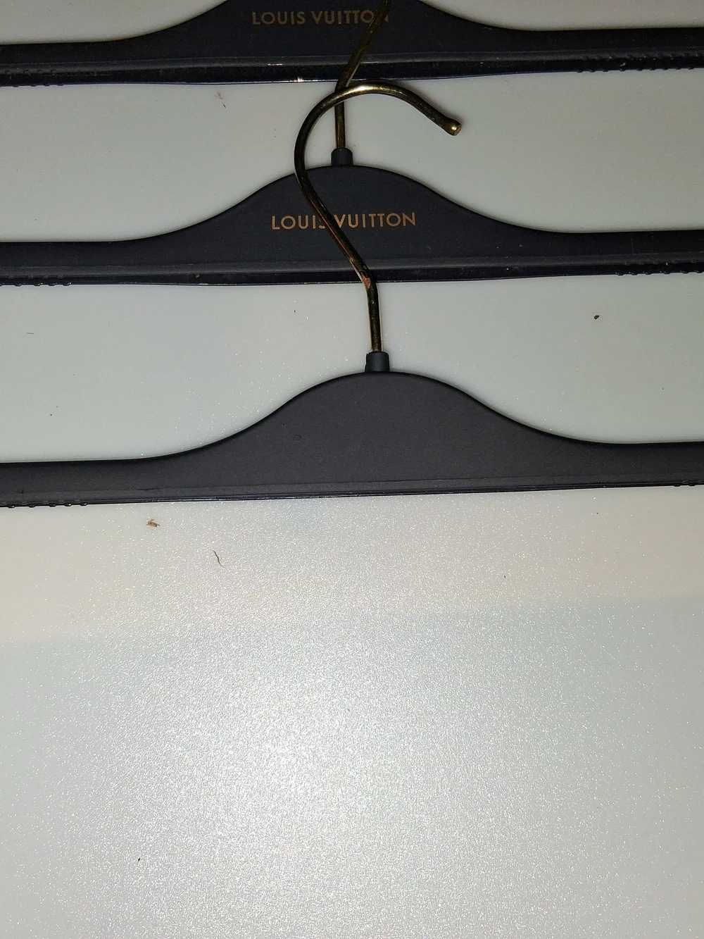 Louis Vuitton Matt Black & Gold Branded  Hanger - LOT OF 4